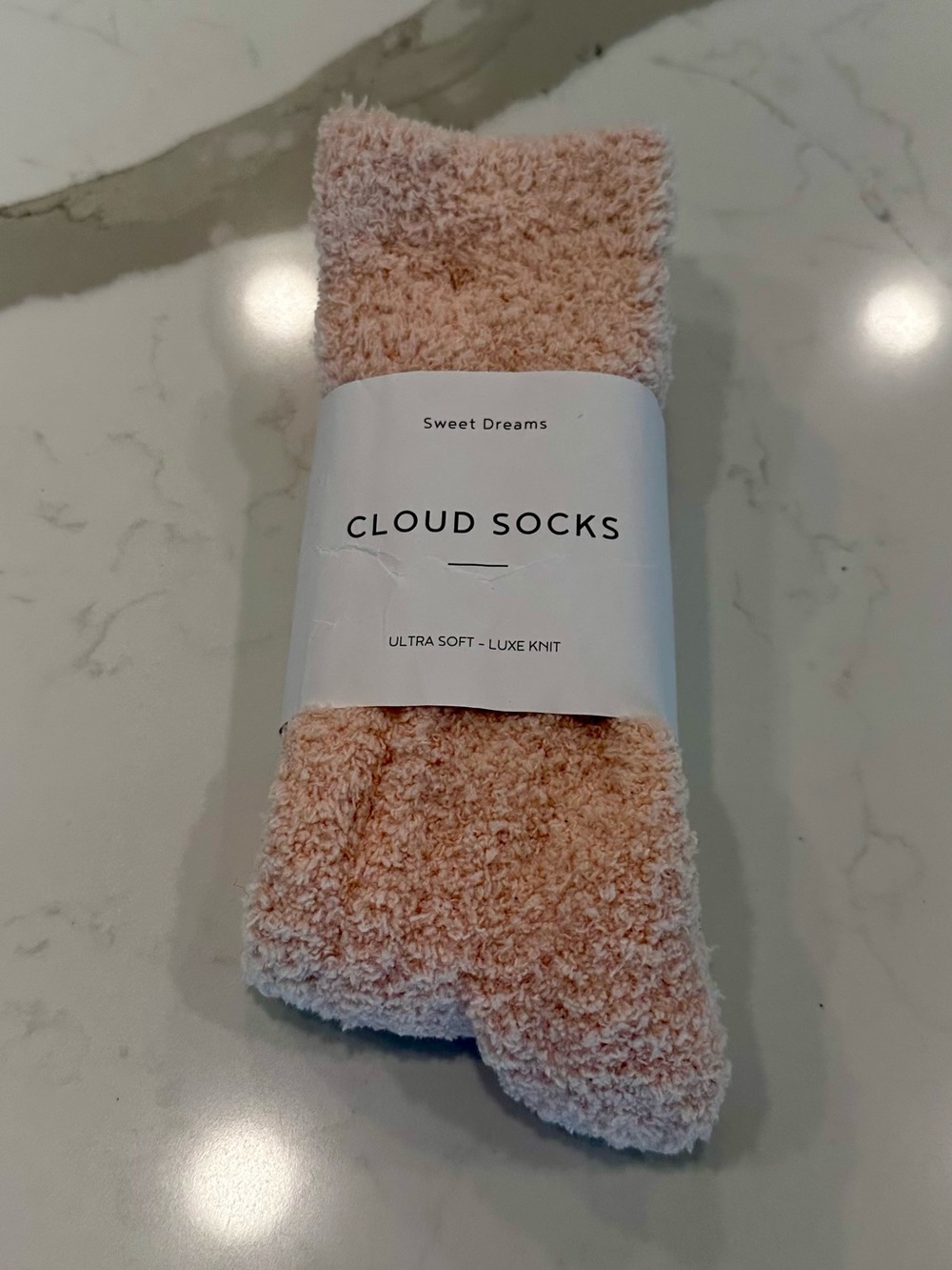 Sweet Dreams Women’s Cloud Socks - Ultra Soft - Light Pink - OSFM